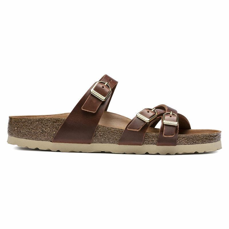 Birkenstock Oiled Læder Franca Dame Kaffe | DK 447ILH